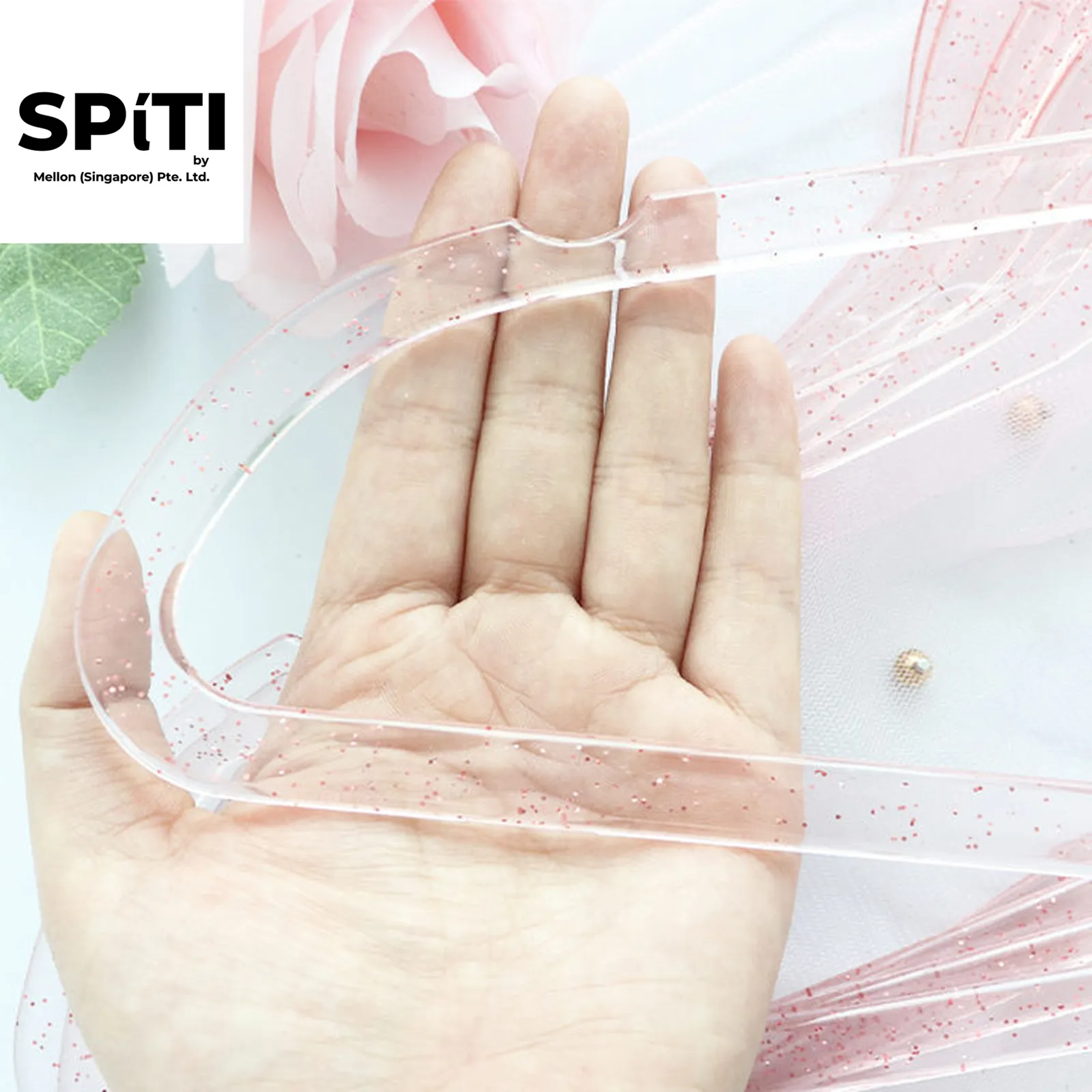 Transparent Pearl Glitter Acrylic Hanger (10pcs/pack) — Photo 2