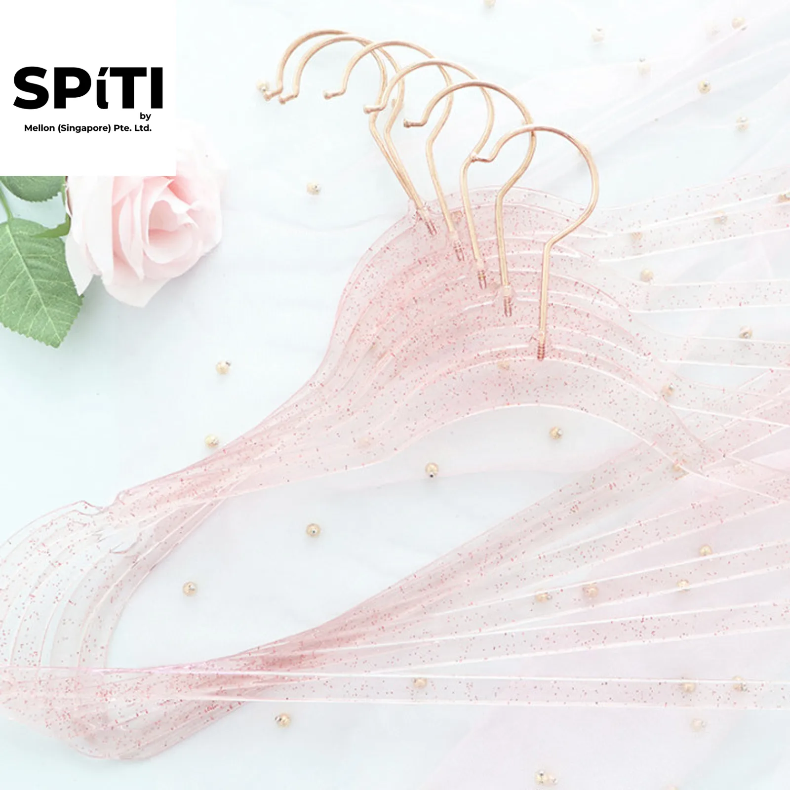 Transparent Pearl Glitter Acrylic Hanger (10pcs/pack) — Photo 3