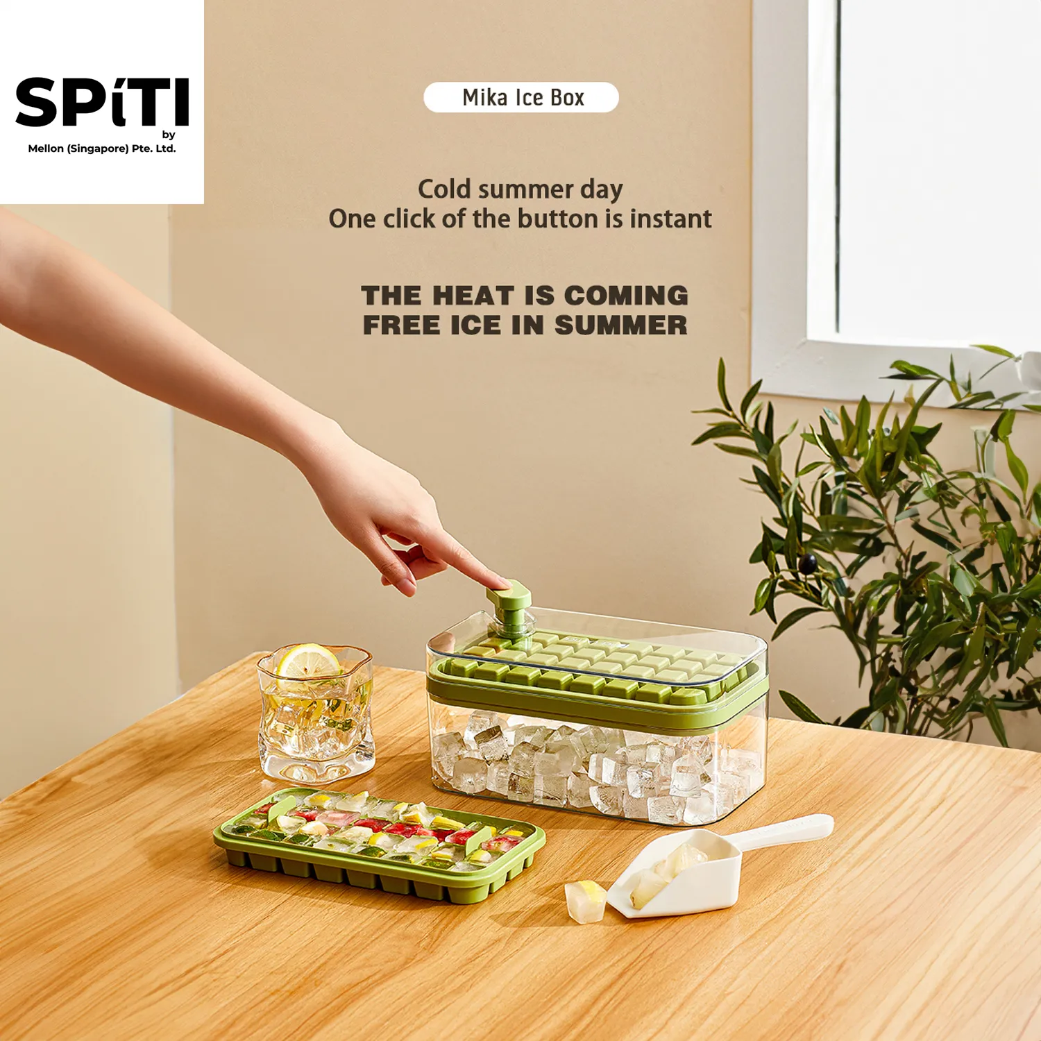 多功能冷凍製冰盒（帶蓋 + 冰鏟）| 4 色 — Photo 3