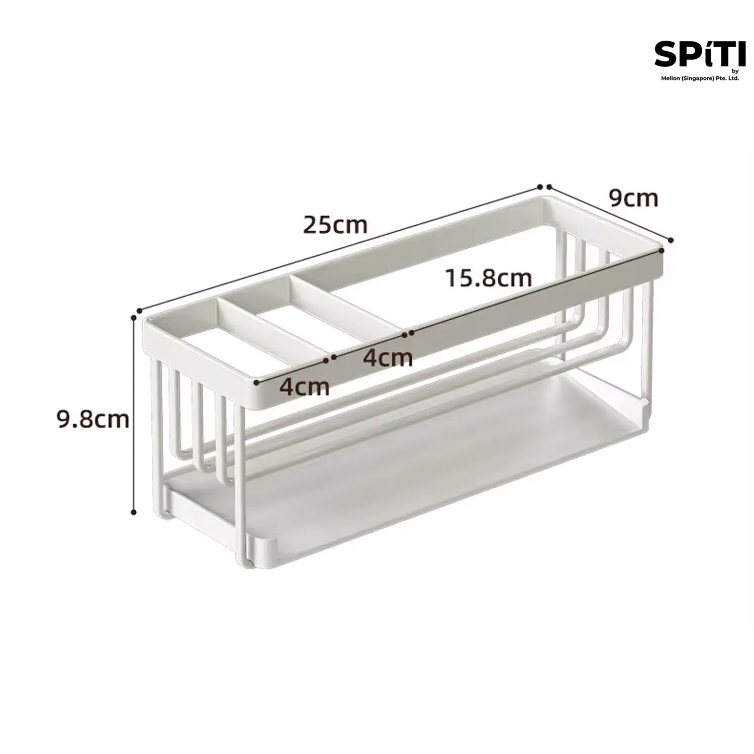 Rak Span Dapur | Bakul Pengatur Sinki Kering Cepat (Hitam | Putih) — Photo 14