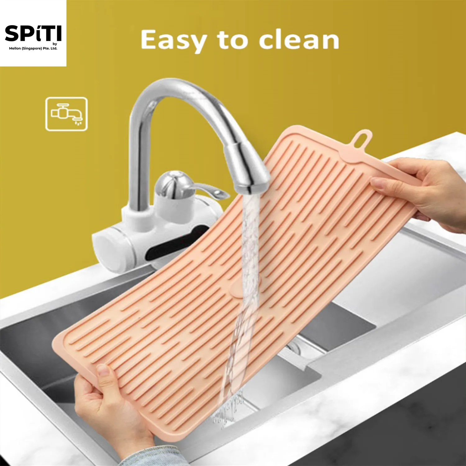 Foldable Silicone Sink Mat for Food Storage & Fruit Drying | Space-Saving Kitchen Sink Organizer — Photo 3